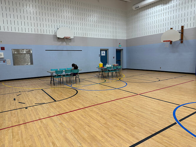 Setting up for the pilot Play Social drop-in.